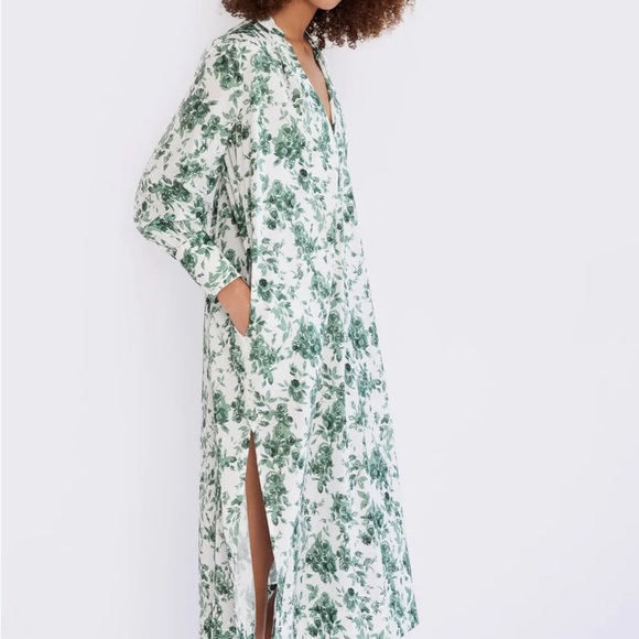 mille Dresses & Skirts - MILLE Esther Caftan Dress 💐"Green Bouquet" Medium